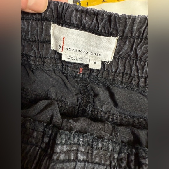 ANTHROPOLOGIE Black distressed BYRON joggers with embroidered side accent size M - Picture 10 of 14